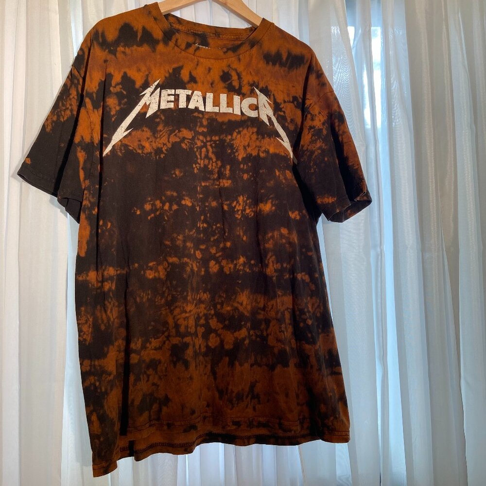 Metallica Official Band T-Shirt Black and Burnout Size XL